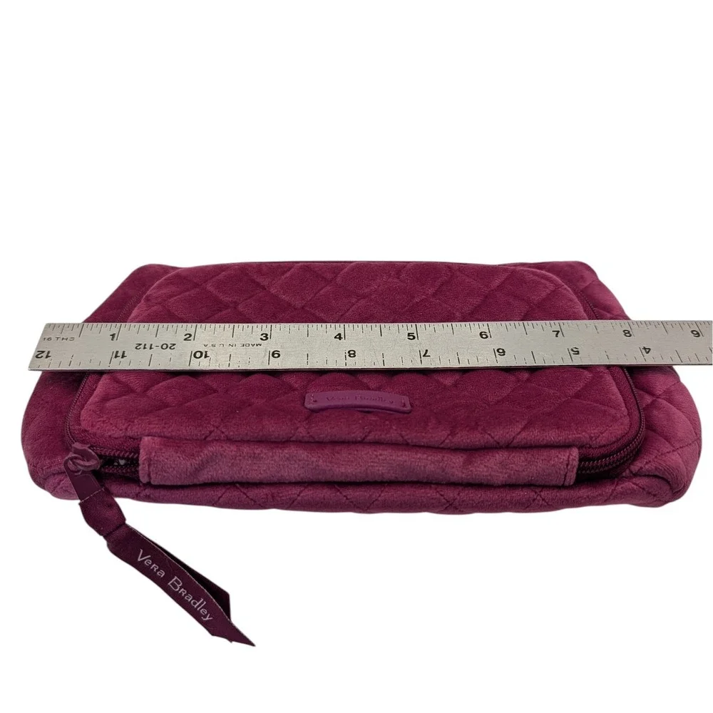 Vintage Vera Bradley Quilted Makeup‎ Bag Majestic Magenta Cosmetic Organizer